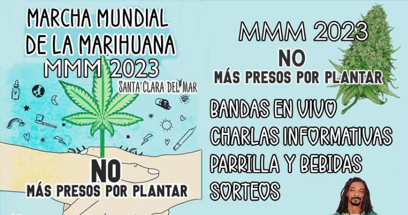 Marcha Mundial de la Marihuana 2023 en Santa Clara del Mar