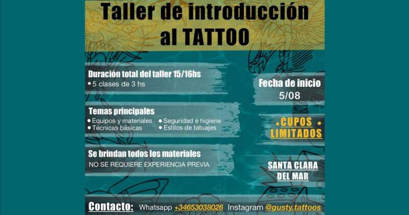 Comienza en Santa Clara del Mar el taller de Introducción al Tattoo